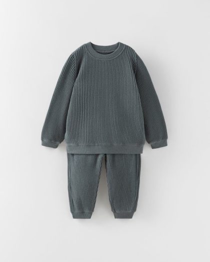 Waffle Textured Plush Set