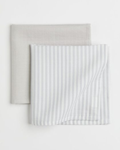 Baby blankets, muslin, 2 pcs.