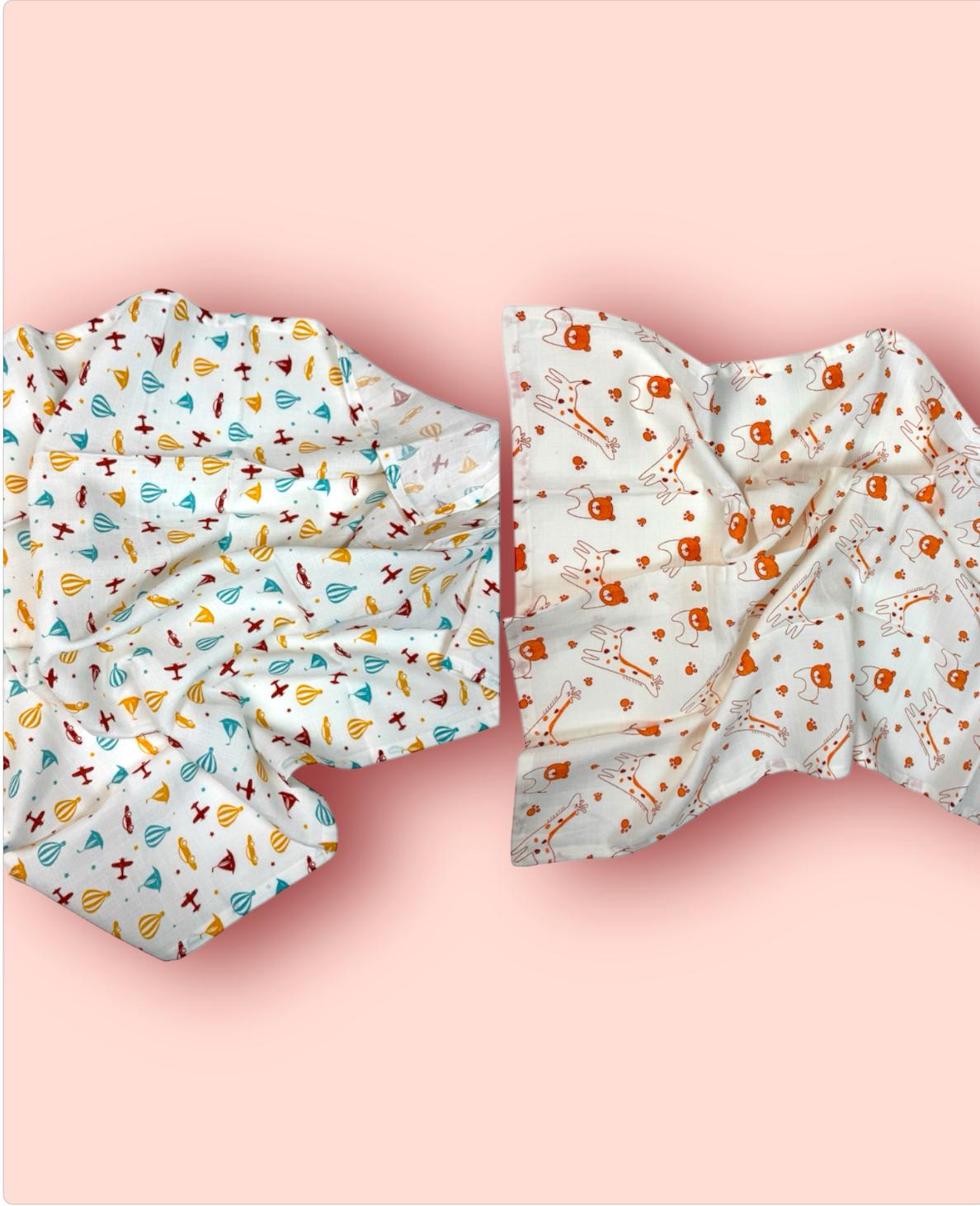 Towel combo- Giraffee and transport