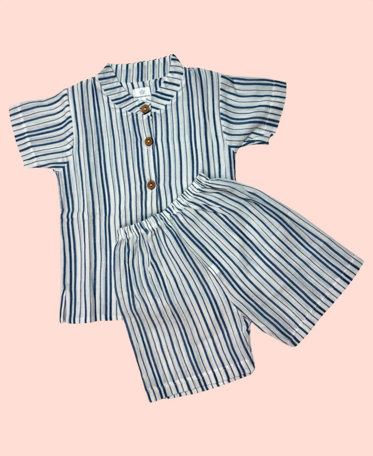 Shirt and Shorts Set- Blue