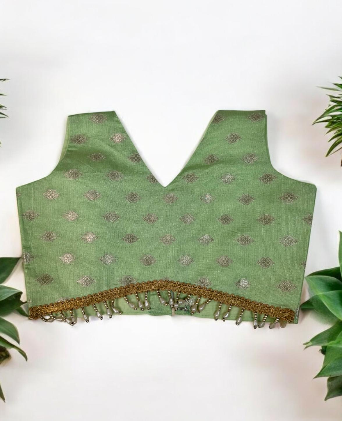 Pista Green Sleeveless Crop Top - kids