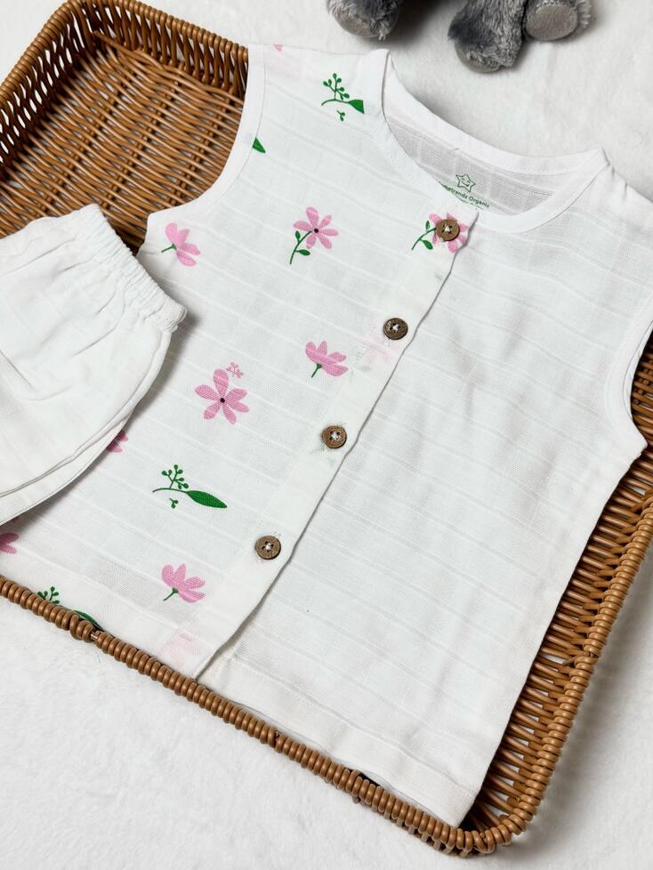 Jabla with Shorts for boys- Flower - Image 2