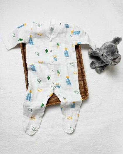 Organic Cotton Muslin Unisex Romper- AUH
