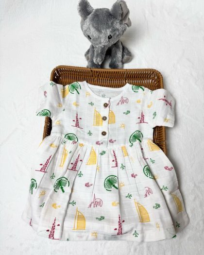 Organic Cotton Muslin frock- DXB