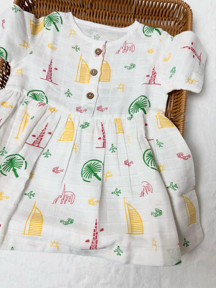 Organic Cotton Muslin frock- DXB - Image 2