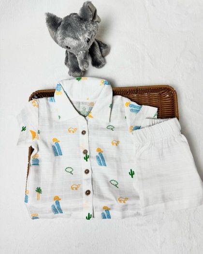 Organic Cotton Shirt and Short Set- AUH