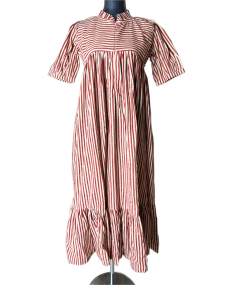 High neck Striped Maternity Dr..