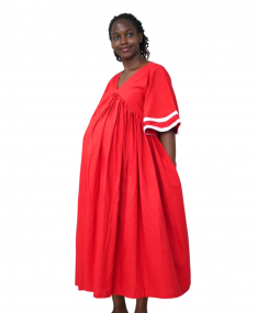 Red V Empire Bodice Maternity ..