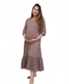 Nursing friendly dress with si..