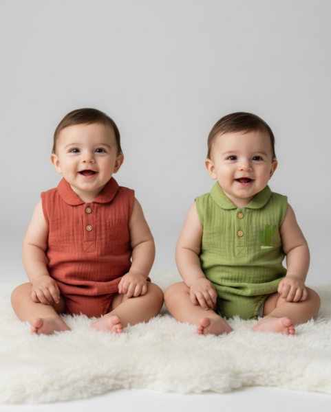 Baby boy Romper Combo- Yalla Habibi and Cactus
