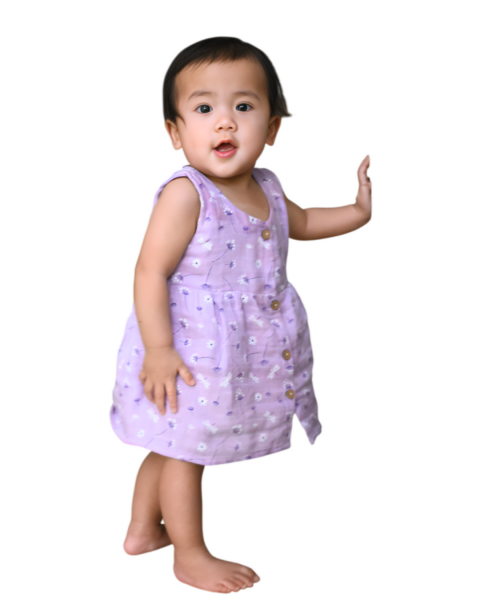 Sleeveless Frock- Lavender Glow